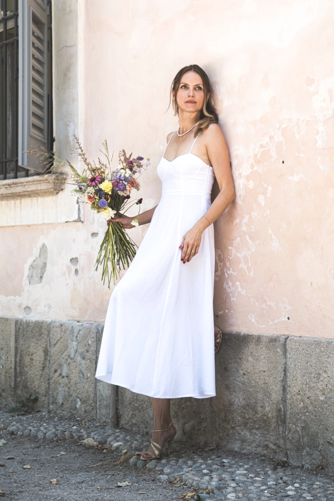 scatto della sposa dopo la cerimonia civile a milano, realizzata dai fotografi matrimonio bruno garreffa e soci