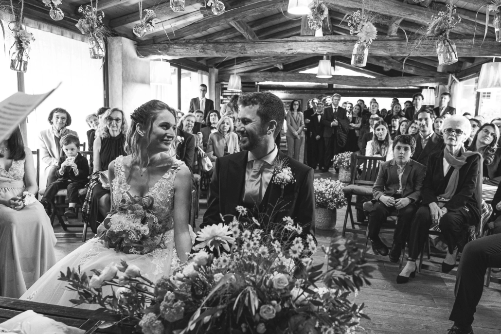 sposi durante la cerimonia civile a monza, foto matrimonio originali di bruno garreffa